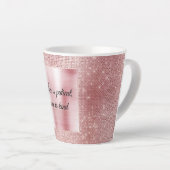 Glam Blush Pink Glitz Sparkle Milchtasse (Rechte Ecke)