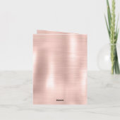 Glam Blush Pink Glitzer Vielen Dank Dankeskarte (Rückseite)