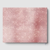 Glam Blush Pink Glitzy Sparkle Gästebuch (Rückseite)