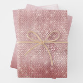 Glam Blush Pink Glitzy Sparkle Geschenkpapier Set (Beispiel)