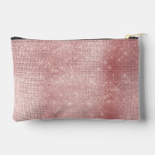 Glam Blush Pink Glitzy Sparkle Zubehörtasche (Rückseite)