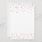 Glam Blush Pink Imitats Foil Dots Sweet 16 Party Einladung (Rückseite)
