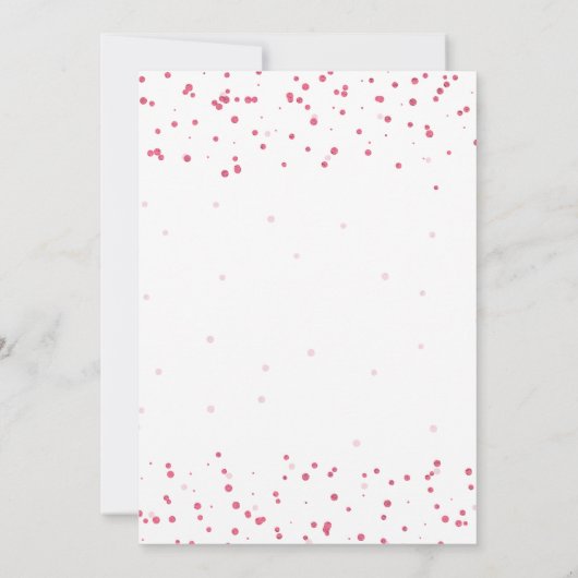 Glam Blush Pink Imitats Foil Dots Sweet 16 Party Einladung (Rückseite)