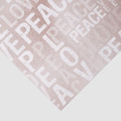 Glam Blush Pink Peace Liebe Seidenpapier (Detail)
