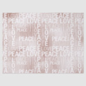 Glam Blush Pink Peace Liebe Seidenpapier (Vorderseite)