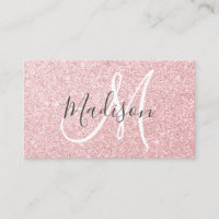 Glam Blush Pink Rose Gold Glitzer Sparklogramm