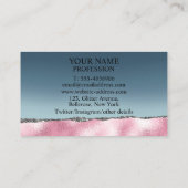 Glam Blush Pink Silver Glitzer Fairy Visitenkarte (Rückseite)