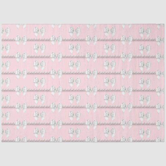 Glam Blush Pink Tiffany Pearls Thema 30. Geburtsta Seidenpapier (Vorderseite)