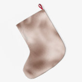 Glam Blush Rose Gold Glitzer Liebe Großer Weihnachtsstrumpf (Rückseite (Hängend))