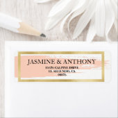 Glam Blush Watercolor Splash Gold Frame Wedding (Insitu)