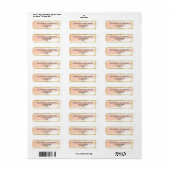 Glam Blush Watercolor Splash Gold Frame Wedding (Vorne)