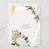 Glam Blush White Gold Charro Floral Quinceñera I Einladung (Rückseite)