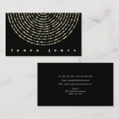 Glam Bokeh Light Rings Night Custom Editable Visitenkarte (Vorne/Hinten)