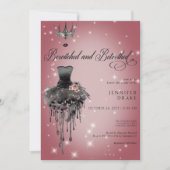 Glam-Brautparty bewitched & Betrothed Halloween Einladung (Vorderseite)