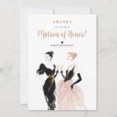 Glam Bridal Party Two Exquisite Ladies Proposal (Vorderseite)