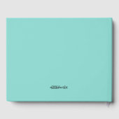 Glam BRIDE Aquamarin Blue Bridal Polterabend Party Gästebuch (Rückseite)