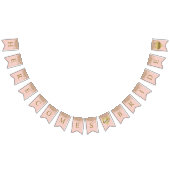 Glam Bride Pink Gold Sparkle Dusche Party Wimpelkette (Alle)