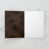 Glam Brown Black Leopard Print Karte (Innenseite)