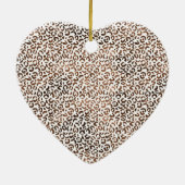 Glam Brown Black Leopard Print Keramik Ornament (Hinten)