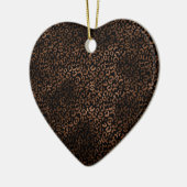 Glam Brown Black Leopard Print Keramik Ornament (Links)