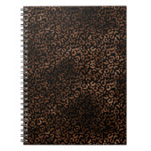 Glam Brown Black Leopard Print Notizblock (Vorderseite)