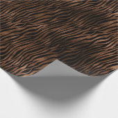 Glam Brown Black Zebra Print Geschenkpapier (Ecke)