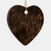 Glam Brown Black Zebra Print Keramik Ornament (Rechts)