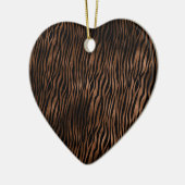 Glam Brown Black Zebra Print Keramik Ornament (Links)