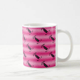 Glam Bunny Logo auf Imitaten Rosa Glitzer 11 oz Ta Kaffeetasse