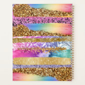 Glam bunter Glitzer Regenbogen DIY-Name Planer (Rückseite)