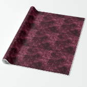 Glam Burgundy Leopard Print Geschenkpapier (Ungerollt)
