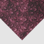 Glam Burgundy Leopard Print Seidenpapier (Detail)