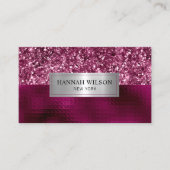 Glam Burgundy Sparkle Glitzer Business Card Visitenkarte (Vorderseite)