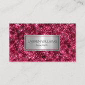 Glam Burgundy Sparkle Glitzer Design Business Card Visitenkarte (Vorderseite)