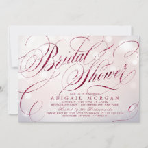 Glam burgundy Vintag kalligraphisches Brautparty