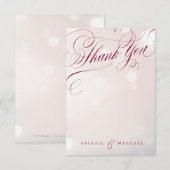 Glam burgundy Vintage Kalligraphie danke Ihnen (Vorne/Hinten)