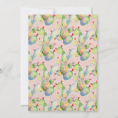 Glam Cactus Fiesta Wedding Einladung (Rückseite)