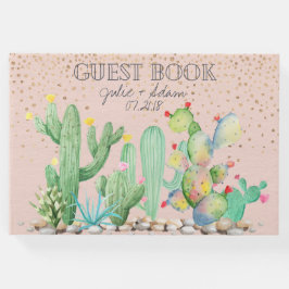 Glam Cactus Wedding Custom Guest Book Gästebuch