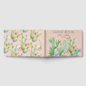 Glam Cactus Wedding Custom Guest Book Gästebuch (Voll)