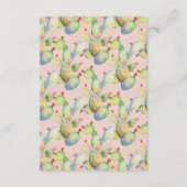 Glam Cactus Wedding Guest Details Card Begleitkarte (Rückseite)