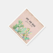 Glam Cactus Wedding Napkin Serviette (Ecke)