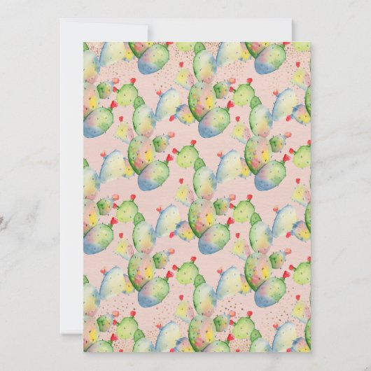 Glam Cactus Wedding Save the Date (Rückseite)