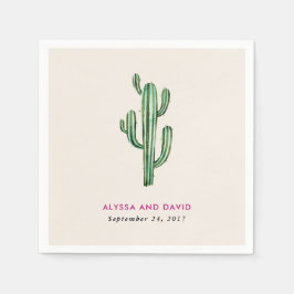 Glam Cactus Wedding Serviette