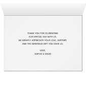 Glam Calligraphy Gold Stroke Vielen Dank (Innenansicht Horizontal (Unten))