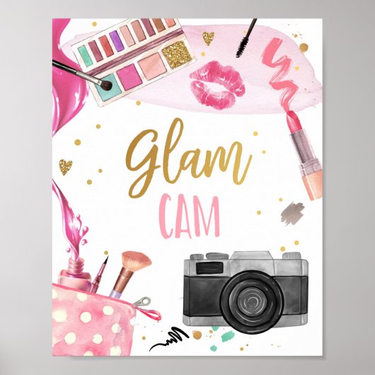 Glam Cam Wellness-Center Party Makeup Glamour Girl Poster (Vorne)