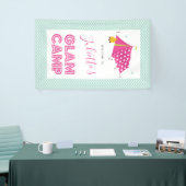 Glam Camp Makeover Wellness-Center Geburtstag Banner (Messeveranstaltung)