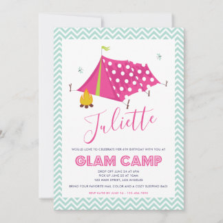 Glam Camp Wellness-Center Makeover Einladung zum G