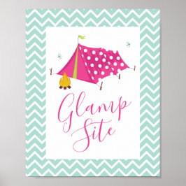 Glam Camp Wellness-Center Makeover Geburtstag Poster