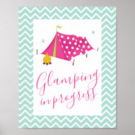 Glam Camp Wellness-Center Makeover Geburtstag Poster