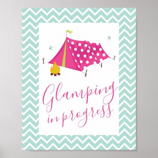 Glam Camp Wellness-Center Makeover Geburtstag Poster (Vorne)